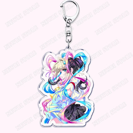 Video Game Ame Chan Keychains for Women Accessories Needy Streamer Emoji Cat Overload Girl Overdose Keyring Fans Friends Gifts