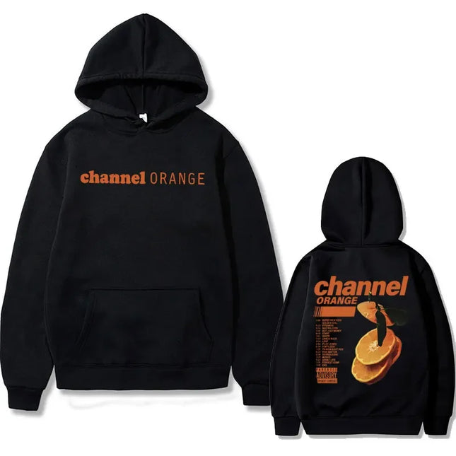 Streetwear Rapper Frank Channel Orange Graphic Hoodie Ocean Oversized Sweatshirt Blond Hip Hop Vintage Hoodies Men's Fashion Top