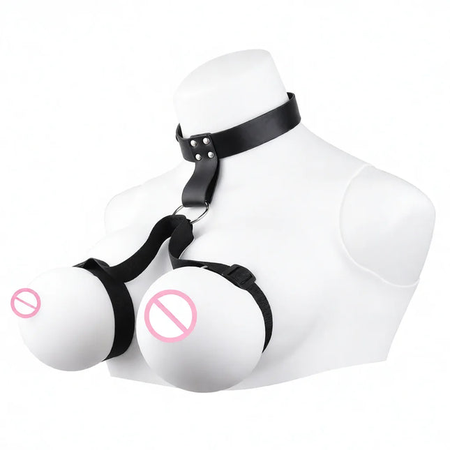 QKKQ PU Leather and Webbing Erotic Bra Chest Harness Belt Breast Teasing Chest Binder BDSM Sex Toys For Women Erotic Accessories