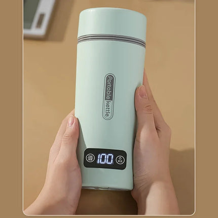 Portable Mini Temperature Adjustable Electric Water Heater Cup with Thermal Insulation for Office and Travel