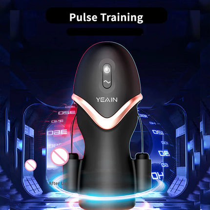 3 IN 1 Automatic Sucking Male Masturbation Cup with Handle Double layer telescopic Male Stroker Pocket Pussy Adult Toy for Men