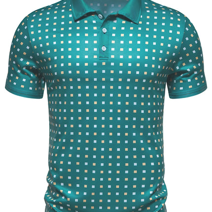 2026 Summer New Style Men's Short-Sleeved Polo Shirt - Street Casual Fashion Comfortable Breathable 3D Pattern Print