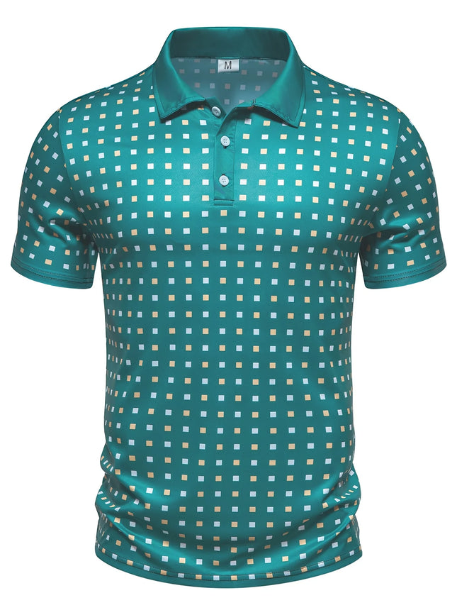 2026 Summer New Style Men's Short-Sleeved Polo Shirt - Street Casual Fashion Comfortable Breathable 3D Pattern Print