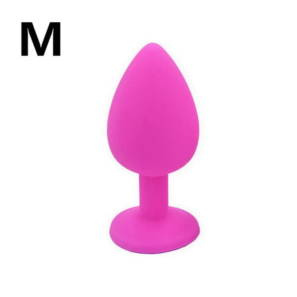 Unisex Silicone Butt Plug 3 Sizes Anal Dildo Sex Stopper Adult Toy for Men/Women Couple Anal Trainer No Vibrator