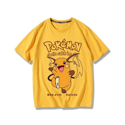Pokémon Pikachu Gengar Magikarp T-shirt Cotton Tee Men's 2026 Summer Fashion Oversize Street Casual Y2K Tops Streetwear Clothing