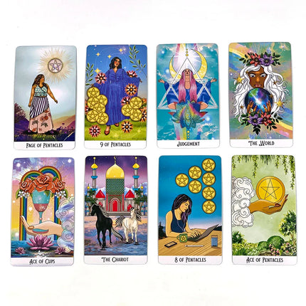 Hot-selling Tarot Cards 78 Exquisite Oracle Cards English Visions Fate Divination Edition Borad Playing Games For Easy Beginners