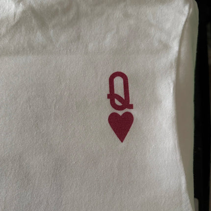 Queen of Hearts Letter T Shirts Female White Tops Short Sleeve Casual Shirt Women Graphic Tees Female Clothing