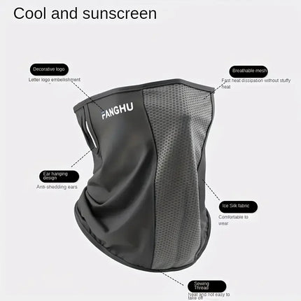 Summer Ice Silk Bandana Breathable Anti-UV Sunscreen Outdoor Hiking Cycling Mask Unisex Cooling Quick Dry Head Wrap Face Scarf