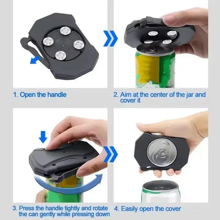Portable Mini Can Opener Smooth Edge Manual Jar Bottle Opener For Beer Beverage Soda Party Bar Kitchen Gadgets
