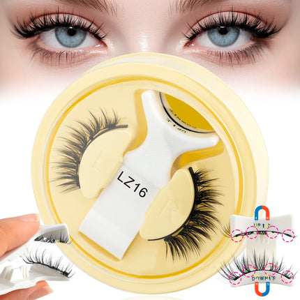 3D Magnetic False Eyelashes Tweezer Set Reusable Natural Eyelashes Mink False Lash Professional Eyelash Extension Makeup Tool