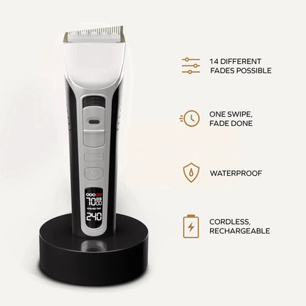 Electric Hair Clipper Unique Shaped Moving Blade Hair Trimmer LCD Display USB Rechargeable For Salon Men Hair Cutting Barber