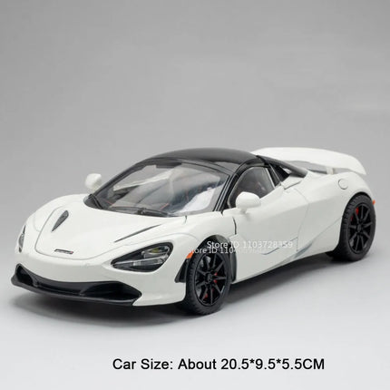 1:24 Scale Eldorado 720S Model Toy Sports Cars Alloy Diecast Sound Light Doors Opened Pull Back Ornament Vehicle for Boys Gifts