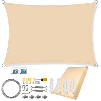Waterproof Sun Shade Sail Canopy Rectangle UV Block Sun Shelter For Outdoor Garden Patio Backyard Terraza Awning Privacy Screen