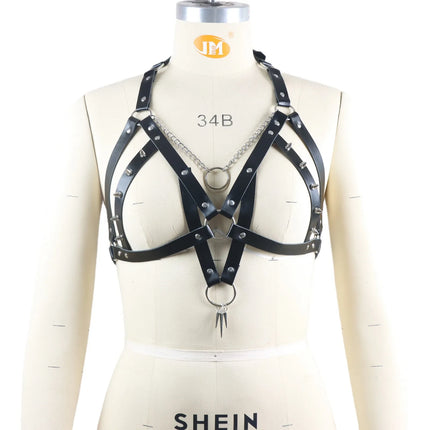 Body-hugging Clothing Leather Bondage Gear Sexy Bustier Lingerie Nightclub Performance Couple Sex Bdsm