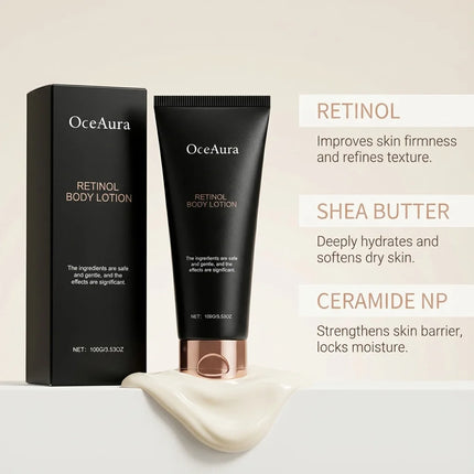 Retinol Body Lotion Anti Aging Firming Hydrating Brightening Increase Elasticity Softening Moisturizer for Dry Skin Body Cream