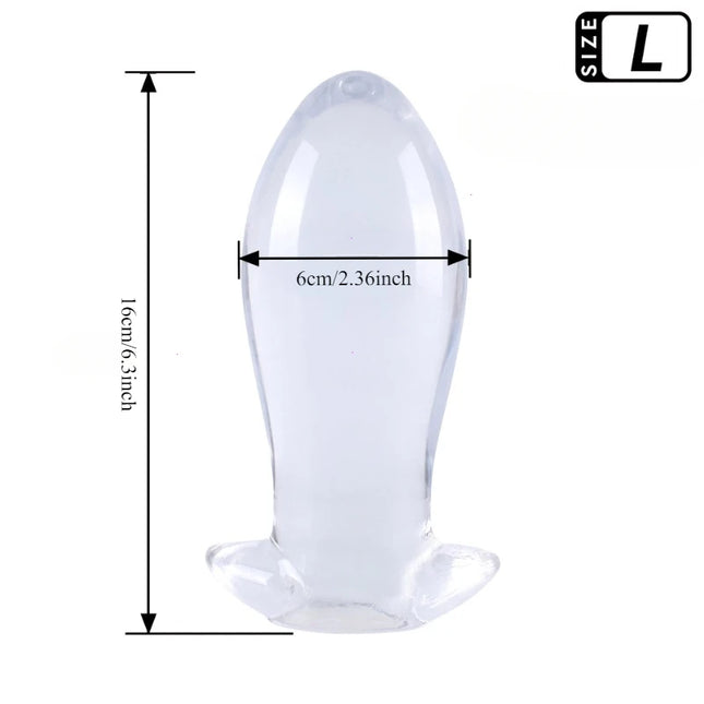 Transparent Huge Soft Anal Plug Big Butt Sex Toys for Men Women 18 Gay Masturbation Prostate Stimulation Massager Thick Expander
