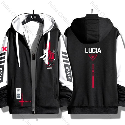 Game GRAY RAVEN：PUNISHING Gray Raven Print Hoodie Zip Up Coat Men's Hoodie Autunm Winter Man Hoodie Men's Sweatshirt