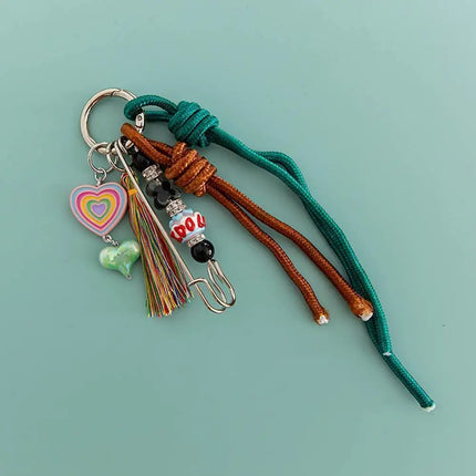 HOT Original Designed Nylon Woven Rope Keychain With Baseball Decor Sporty Style Bag Pendant DIY Trendy Fashion Pendant Gifts