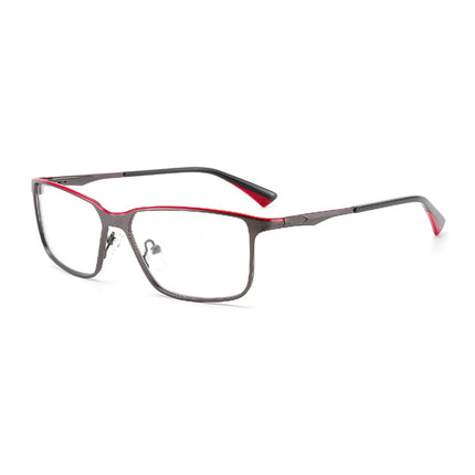 ZENOTTIC  Modish Metal Eyebrow Prescription Glasses for Men Square Photochromic Optical Eyeglasses Progressive Eyewear