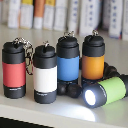 USB Rechargeable Camping Mini Flashlight Strong Light Pocket Keychain Flashlight Waterproof Outdoor Hiking LED Multifunctional