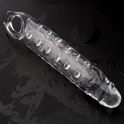 Penis Extender Delayed Ejaculation Cock Extension Dick Enlargemen Penis Ring Penis Extension Big Cock Sleeve Reusable Adults 18+