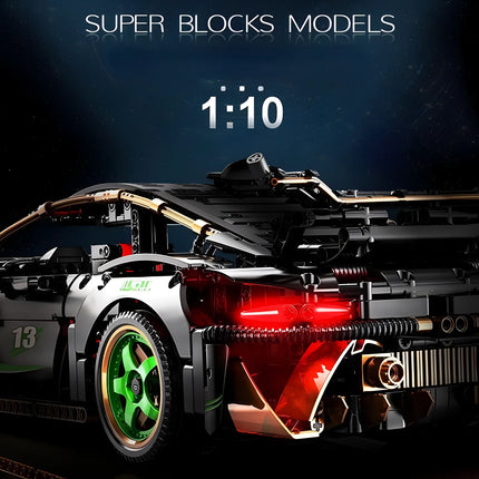 Racing Model Building Blocks Technology 1:10 DIY Supercar building blocks Puzzle Toys for Children Adult Gift (1880+ pellets)