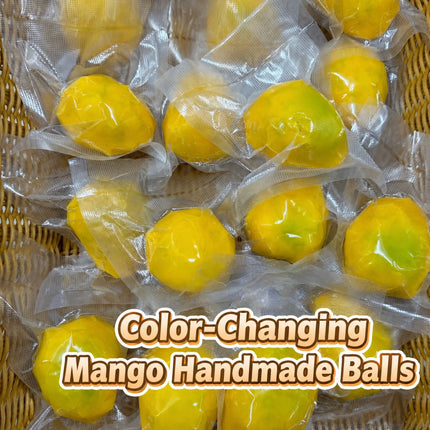 2026 New Handmade Crispy Mango Squishy Stress Ball Crunchy Squeeze Fidget Toy Round Blocks ASMR Sensory Decompression for Adults