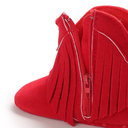 Fashionable Tassel Baby Boots Autumn Winter Casual Comfortable Shoes for Boys And Girls 0-18 Months Walking Shoes