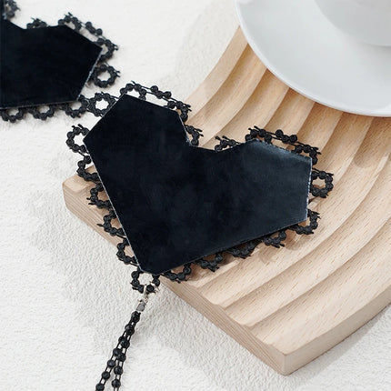 1Pc Sexy Rhinestone Decorative Nipple Pasties Choker Collar Body Chain Self-Adhesive Reusable Women's Nipple Cover Stickers