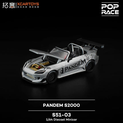 POP RACE 1:64 PANDEM S2000 Pagani Zonda R Lamborghini Hurricane Alloy Static Car Model