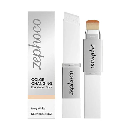 ZEPHOCO 2 in 1 Color Changing Foundation Make-up Stick Long Lasting Moisturizing Makeup High Concealer Power Makeup Korean
