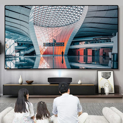 2026 NEW Dragon Series Fresnel ALR Fixed Frame Projection Screen Ambient Light Rejecting for Ultra Short Throw UST Projectors
