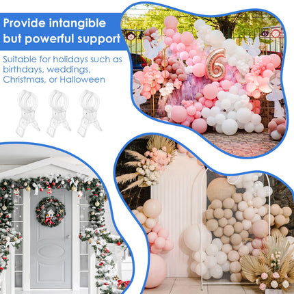 5-10pc Non-slip Balloon Arch Clip Transparent Plastic Multipurpose Spring Clamp Durable Windproof Clips Balloon Photography Deco