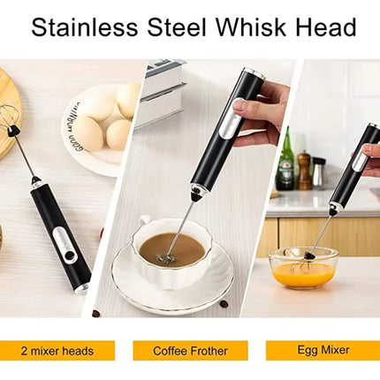 Electric Milk Frother 3-Speed Wireless Charging Milk Coffee Mixer Egg Beater Dual Stick Handheld Kitchen Tool Cake Cream Mixer