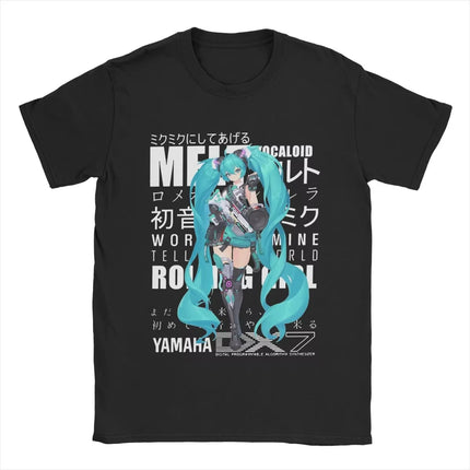 2026 new Hatsune Miku Anime T Shirt Men's Cotton Top Tee Aesthetic O-neck Short Sleeve High quality