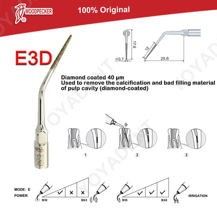 Woodpecker Tips DTE Dental Ultrasonic Endo Scaler Tips Scaling Tips Fit EMS UDS NSK SATELEC Scaler Handpiece Dentistry Tools