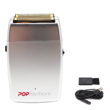 Professional Barber Shaver 11000RPM 7W Double Foil Beard Trimmer Electric Shaver for Men Pop Barbers