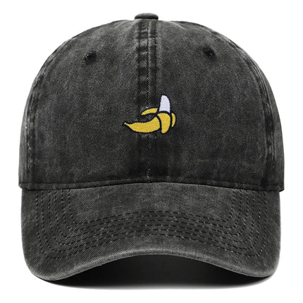 Banana Embroidered Baseball Hats for Men and Women Outdoor Sunshade Duck Tongue Hats Outdoor Travel