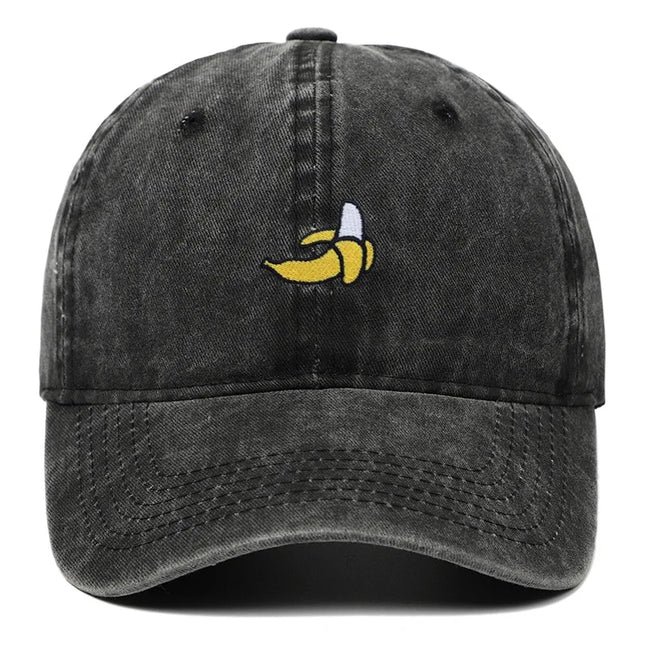 Banana Embroidered Baseball Hats for Men and Women Outdoor Sunshade Duck Tongue Hats Outdoor Travel