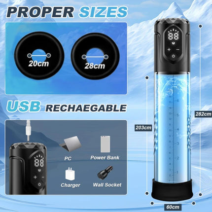 Electric Penis Pump Male Sex Toys With 5 Suction Modes and 5 Training Pressure Waterproof Male Enlarger Erection Masturbator
