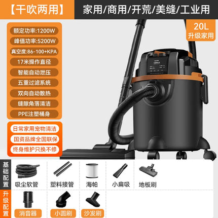 Industrial Vacuum Cleaner Super Strong Suction for Home Renovation Pet Hair Carpet Cleaning