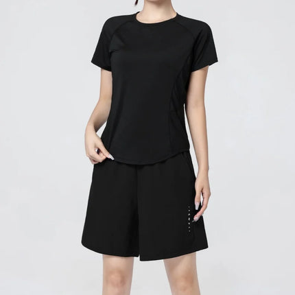 PHIGEER quick dry sport tops for women with short sleeve breathable running shirt lightweight athletic tee for hiking yoga gym