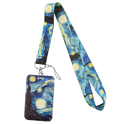 New Sakura Cherry Blossoms Flower lanyard card ID Badge Holder Keychain Pass Gym Mobile Kids Key Holder Key Rings Gift
