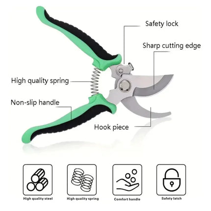 Horticultural Scissors Bird Beak Shape Branch Pruning Labor Saving Pruning Stainless Steel Picking Multifunctional Fruit Scissor