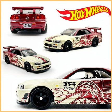 New Hot Wheels Entertainment Culture Series 1/64 Nissan Skyline Stranger Things Bmw Lincoln Alloy Die-Cast Car Models Xmas Gifts