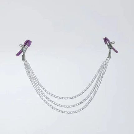 Breast Clamp Nipple Clip Sex Toy with Chain Festish Sextoy Stainless Steel Metal Sex Slaves SM Kit 3 Clips 3 Chains Set