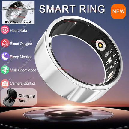 2025 Smart Ring Men Women,Heart Rate Blood Oxygen,Blood Pressure,Sleep Monitoring,Camera Control,5ATM Waterproof For Android iOS