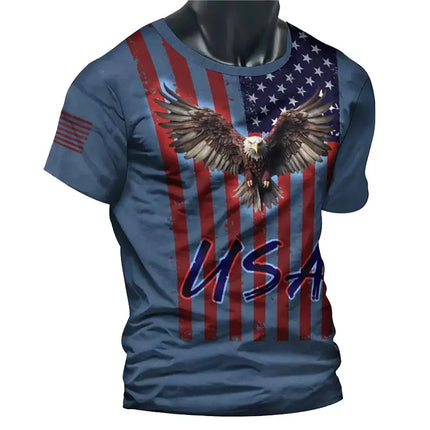 Summer New Men's T-shirt Sniper Printed Short-sleeved Top Men's Fitness Breathable Short-sleeved Street Fighting People Clothing