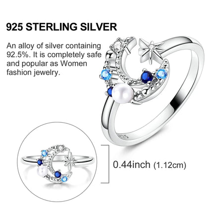Opening Ring 925 Original Silver Adjustable Three-color Butterfly Fire Dragon Ring Fashion Jewelry Birthday Gift For Women