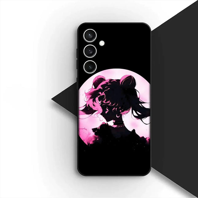 Casing Phone Cover for Samsung Galaxy S22 S21 S20 FE Ultra Plus A07 A17 A15 A16 A25 A57 A37 Case  S-SailorS Anime Girl Moons